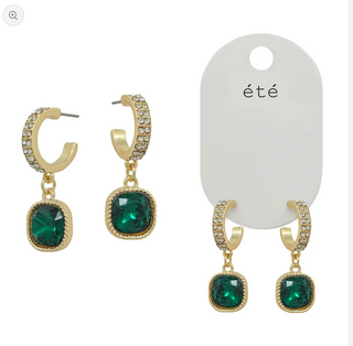 Crystal Emerald Earrings