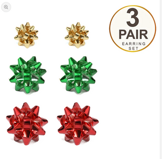 Christmas Bow Earrings