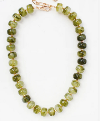 Olive Small Beaded Necklace