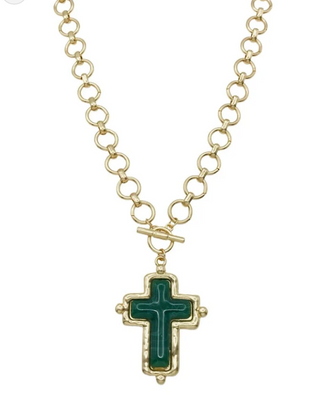 Matte Cross Necklace