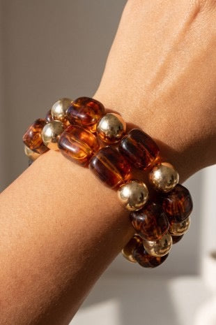 Chunky Tortoise Stretch Bracelet