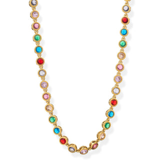 Celeste Colored Tennis Necklace
