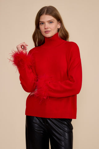 Clark Feather Trim Sweater
