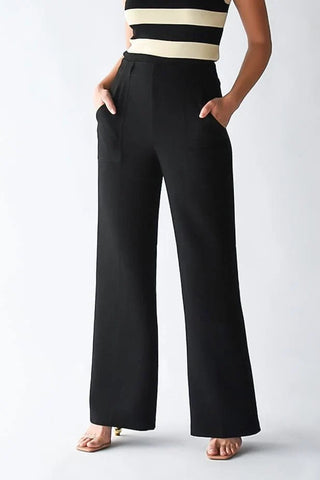 Black Diana Wide Leg Pant
