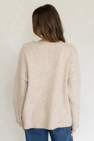 Oversized Heart-Button Piper Cardigan