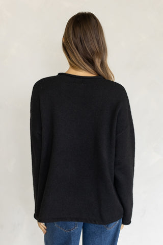 Oversized Heart-Button Piper Cardigan
