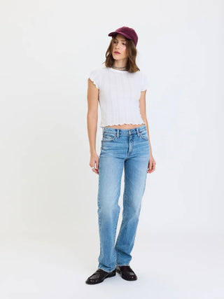 Rebel Mid Rise Slim Jean