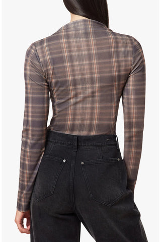 Ombre Plaid Turtle Neck