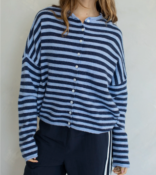 Bold Striped Piper Cardi