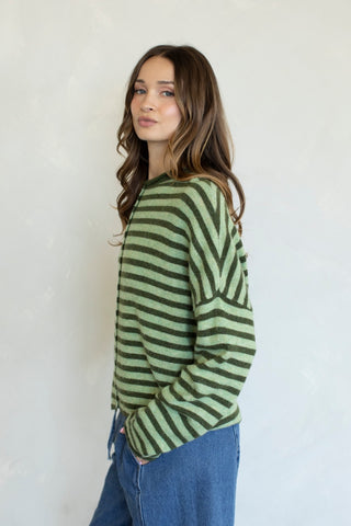 Bold Striped Piper Cardi