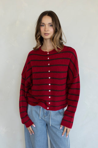 Cabana Striped Piper Cardigan