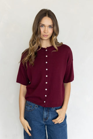 Toby Half-Sleeve Knit Cardi