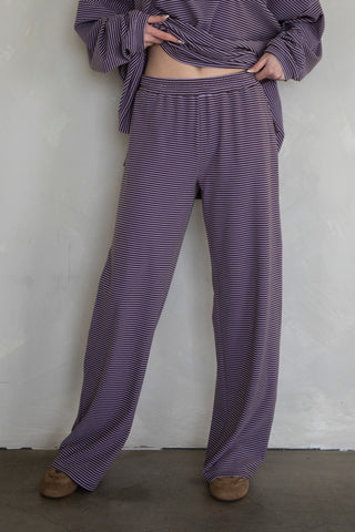 Velvety Striped Pants