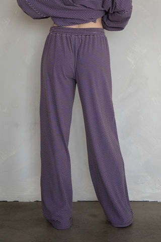 Velvety Striped Pants