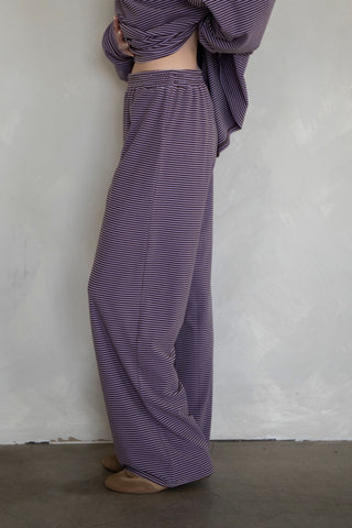 Velvety Striped Pants