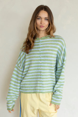 Bold Striped Piper Cardi
