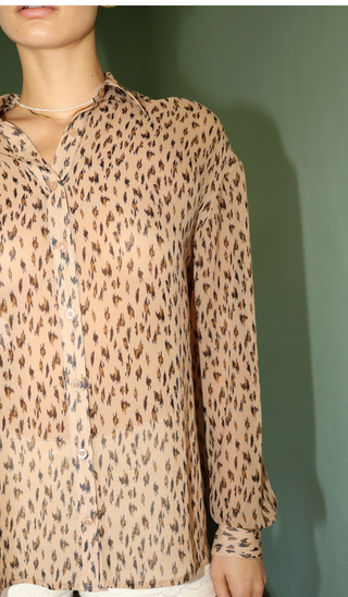 Cheetah Button Up