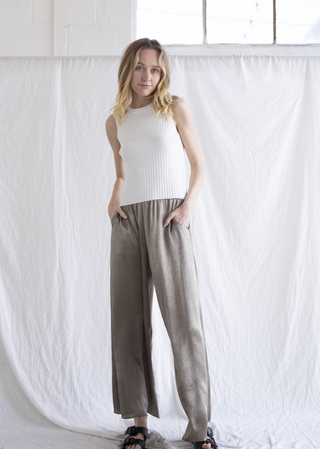 Olive Flowy Pants