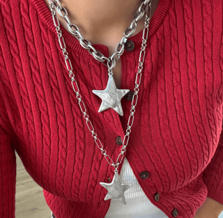 Silver Star Shine Necklace