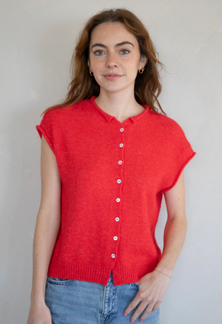 Sleeveless Piper Cardigan