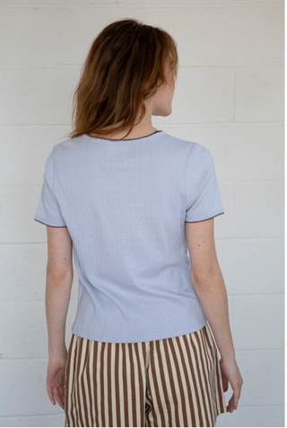 Dusty Blue Horseshoe Tee