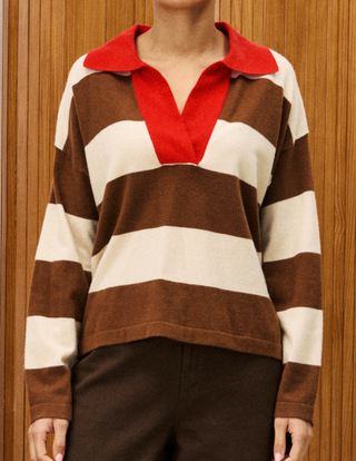 Marron Striped Sweater
