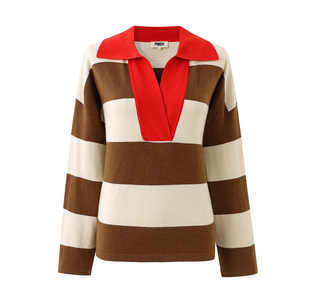 Marron Striped Sweater