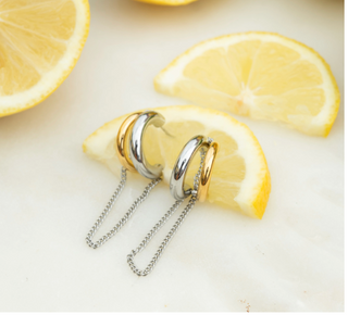 Giavanna Two-Tone Earrings