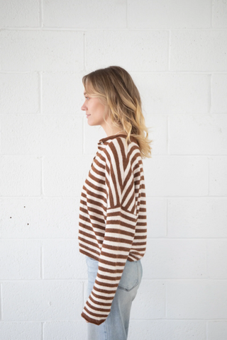Bold Striped Piper Cardi