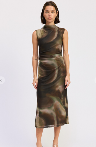 Green Current Mesh Dress