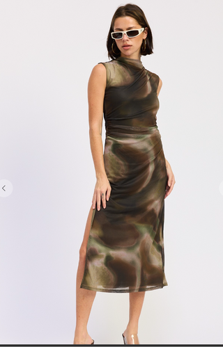 Green Current Mesh Dress