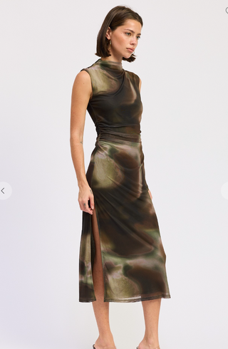 Green Current Mesh Dress