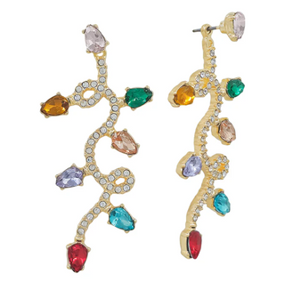 Crystal Christmas Lights Earrings