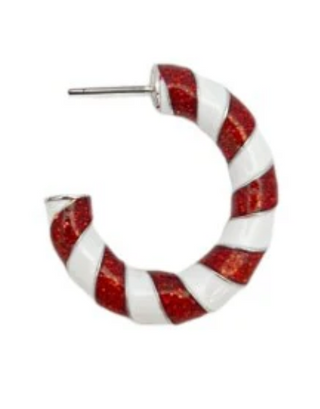 Candy Cane Hoop Earrings