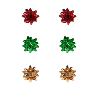 Wrapping Bow Stud Earring Set