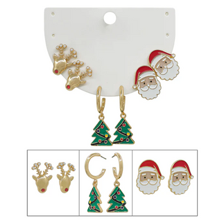 Christmas Earring Trio Set
