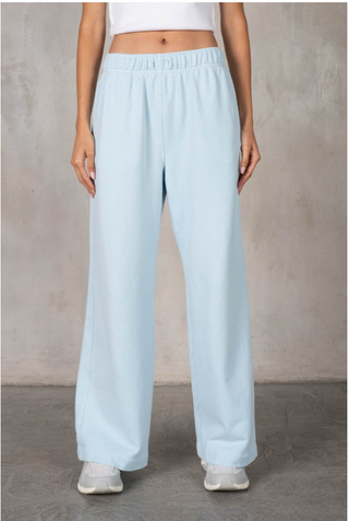 Light Blue Wide Leg Sweatpants