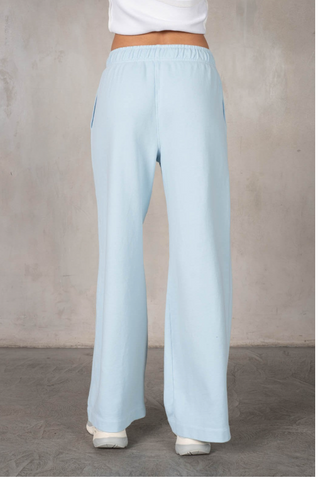 Light Blue Wide Leg Sweatpants