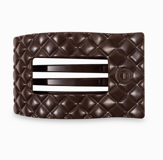 Quilted Flat Rectangle Hair Clip - Large