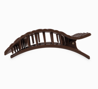 Quilted Flat Rectangle Hair Clip - Large