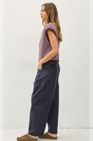 Striped Sleeveless Piper Cardi