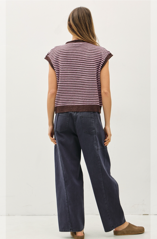 Striped Sleeveless Piper Cardi