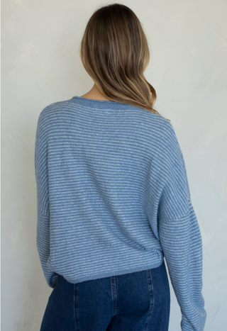 Pinstriped Piper Cardi