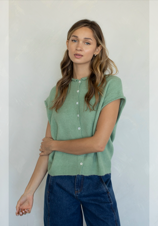 Sleeveless Piper Cardigan