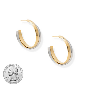 Lira Two Tone Hoops