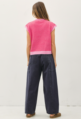 Striped Sleeveless Piper Cardi