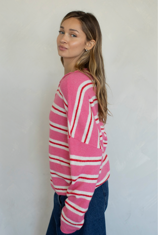 Varsity Striped Piper Cardi