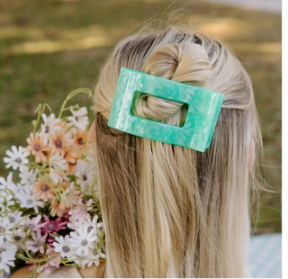 Flat Rectangle Hair Clip - Medium