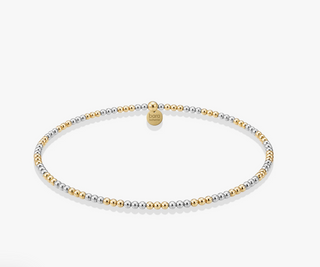 Triple 2Tone 2mm Beaded Bracelet