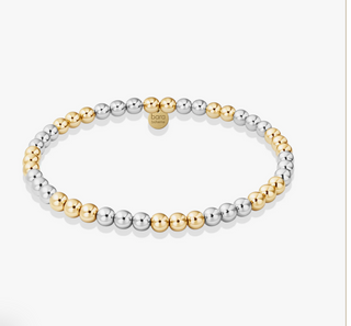 Tripled 2Toned 4mm Beaded Bracelet